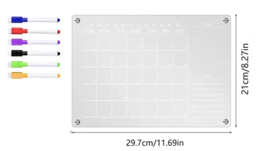 ClearView™ Acrylic Magnetic Calendar